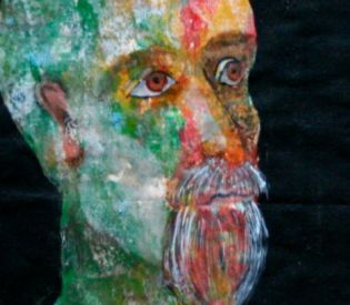 Don Quijot tecnica mixta sobre paper 33x40  any 2009
